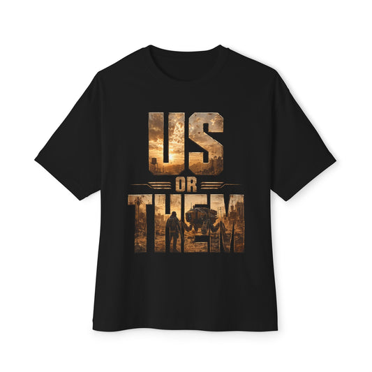 Us Or Them graphic tee | post-apocalyptic silhouette design