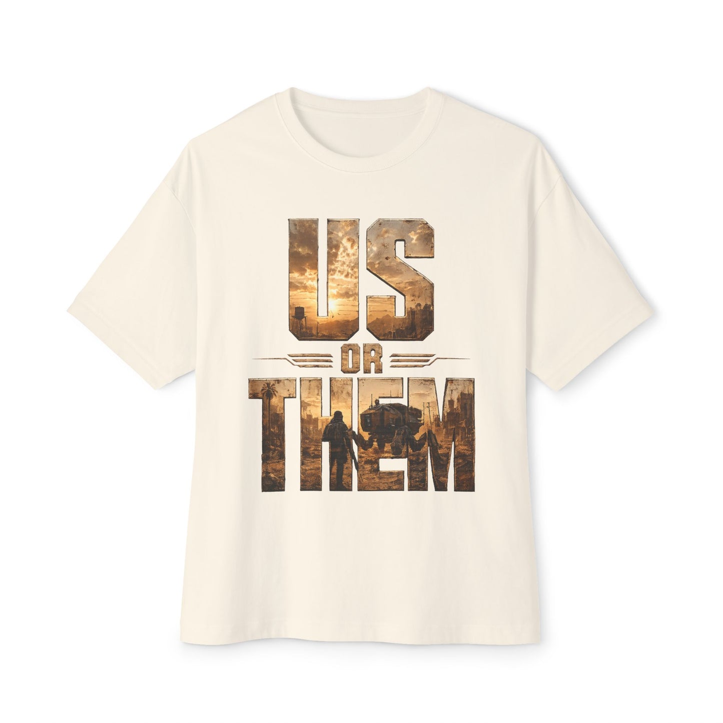 Us Or Them graphic tee | post-apocalyptic silhouette design