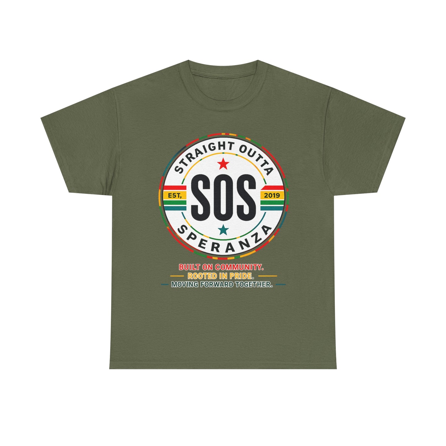 SOS Speranza Logo Tee — Retro Community Pride T-Shirt