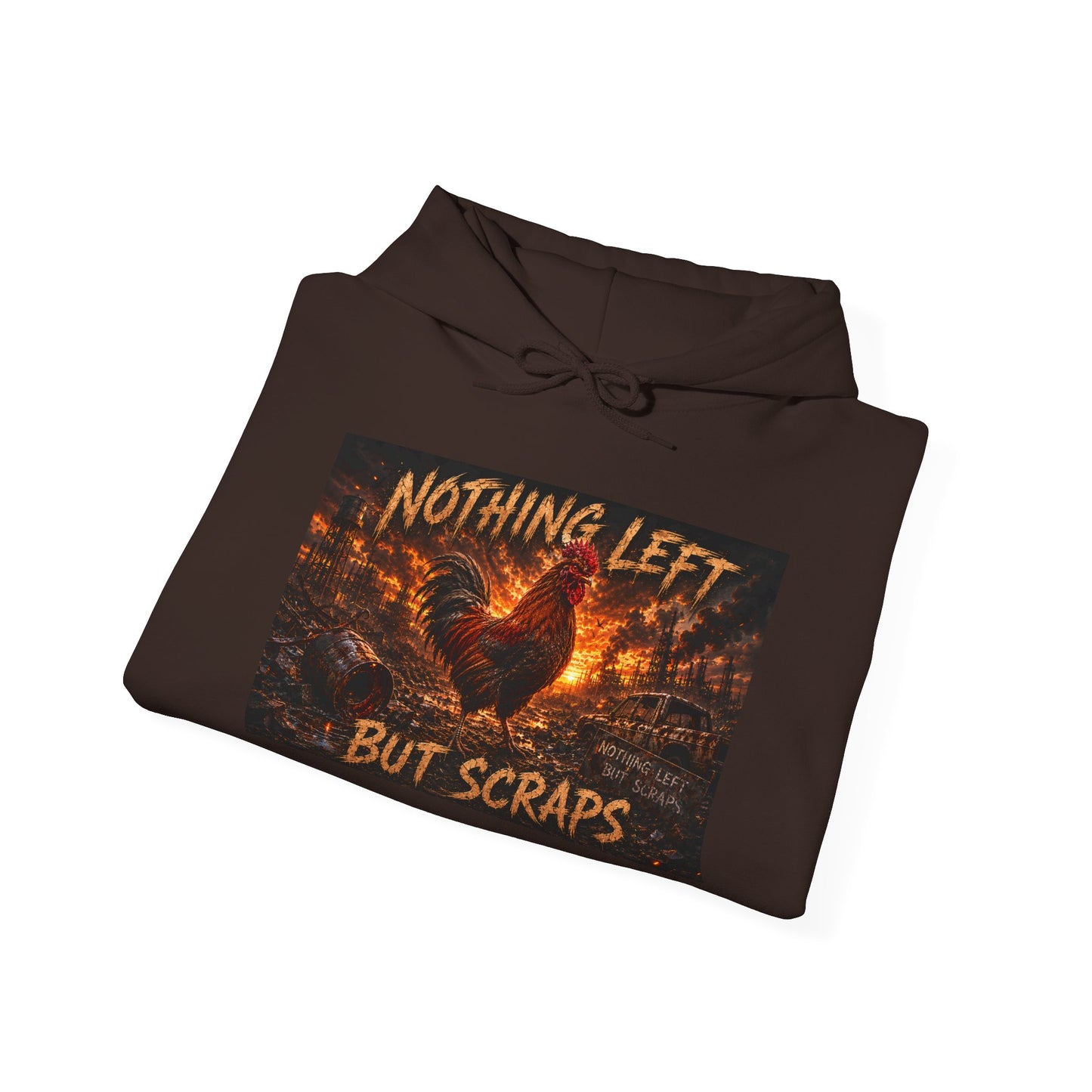 Nothing Left But Scraps Rooster Hoodie | Distressed Flag Sleeve